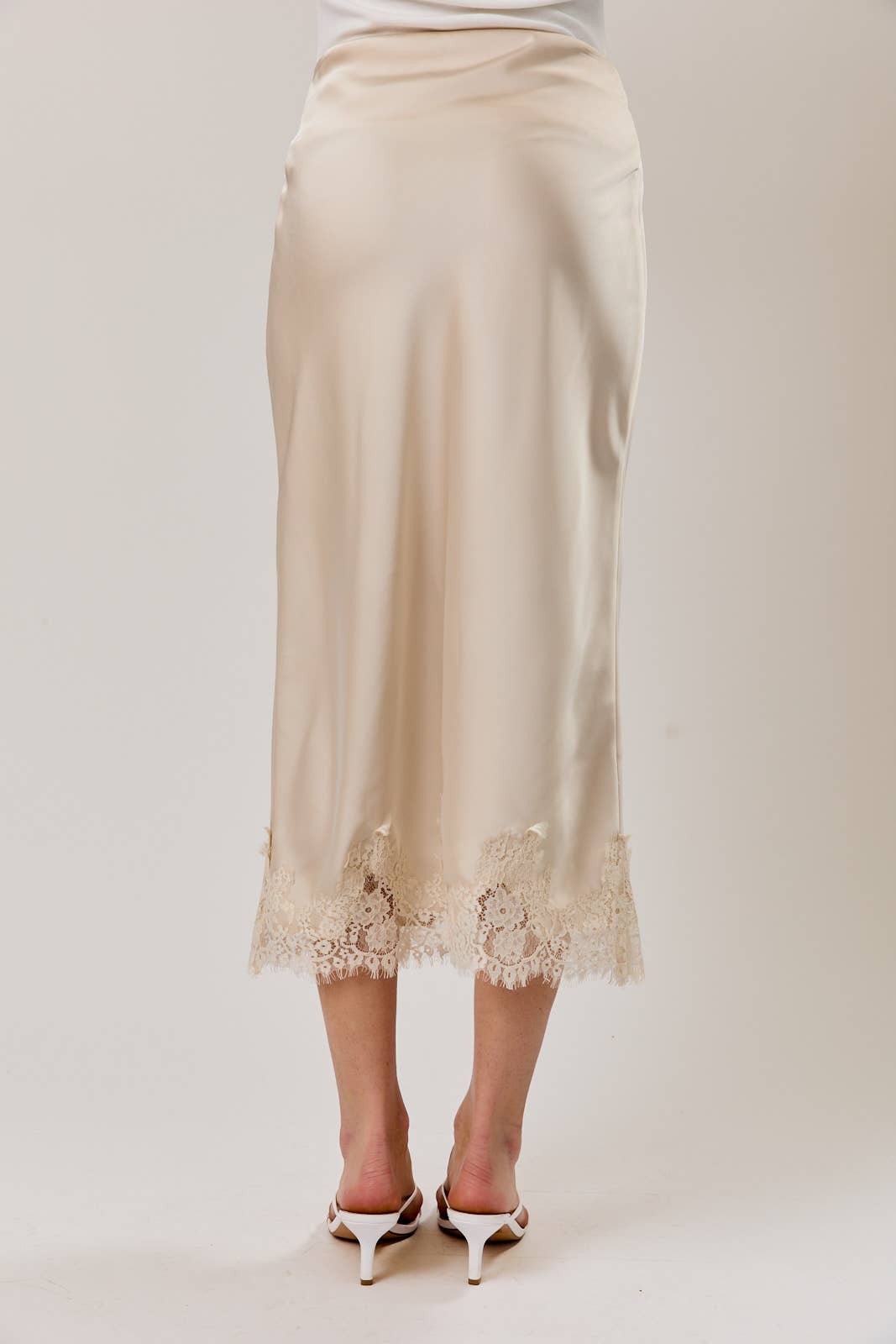 The Ivy Satin Midi Skirt