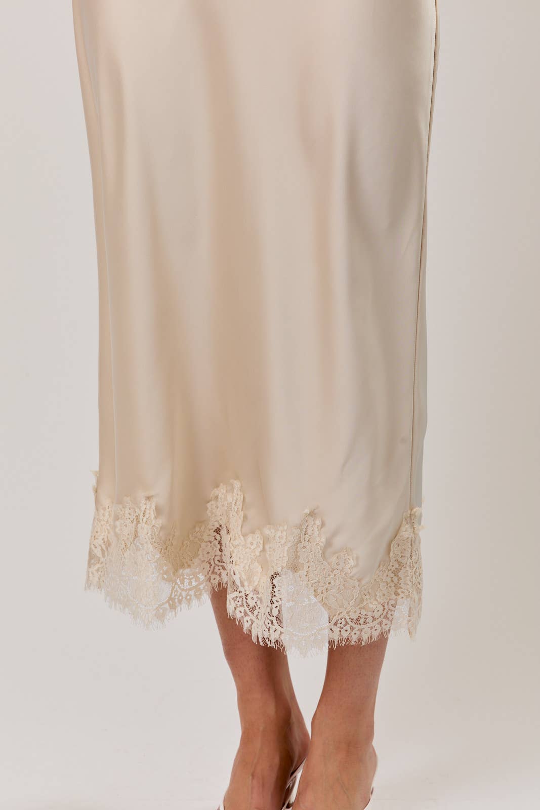 The Ivy Satin Midi Skirt