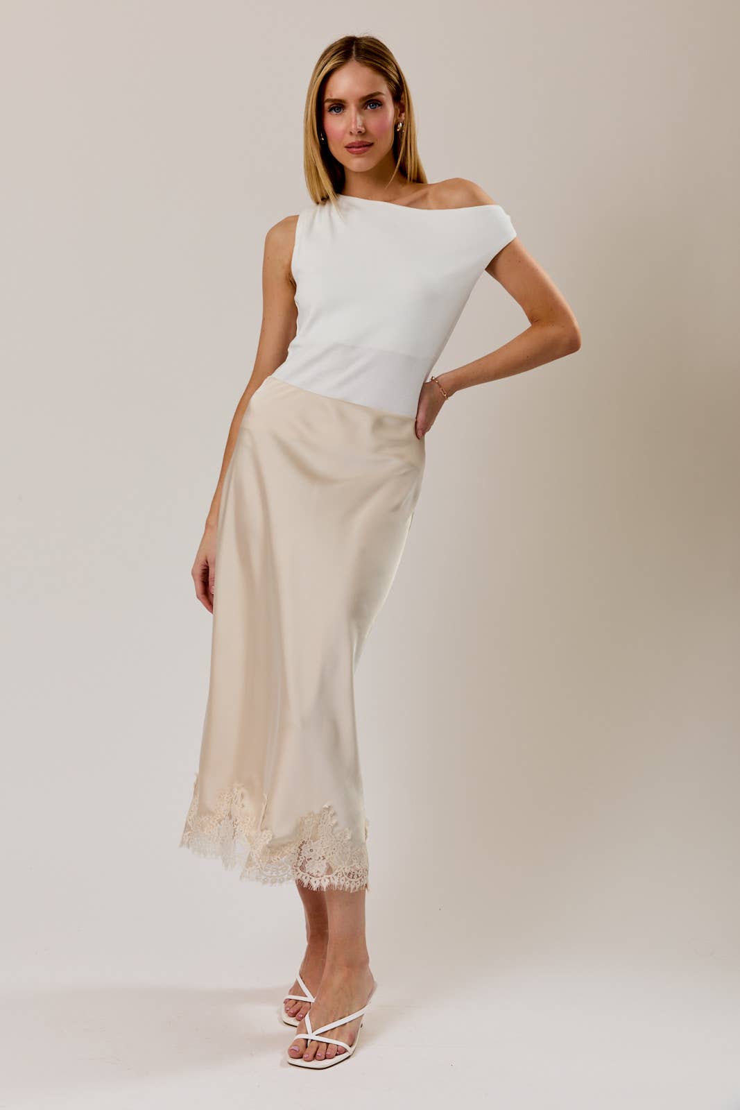 The Ivy Satin Midi Skirt