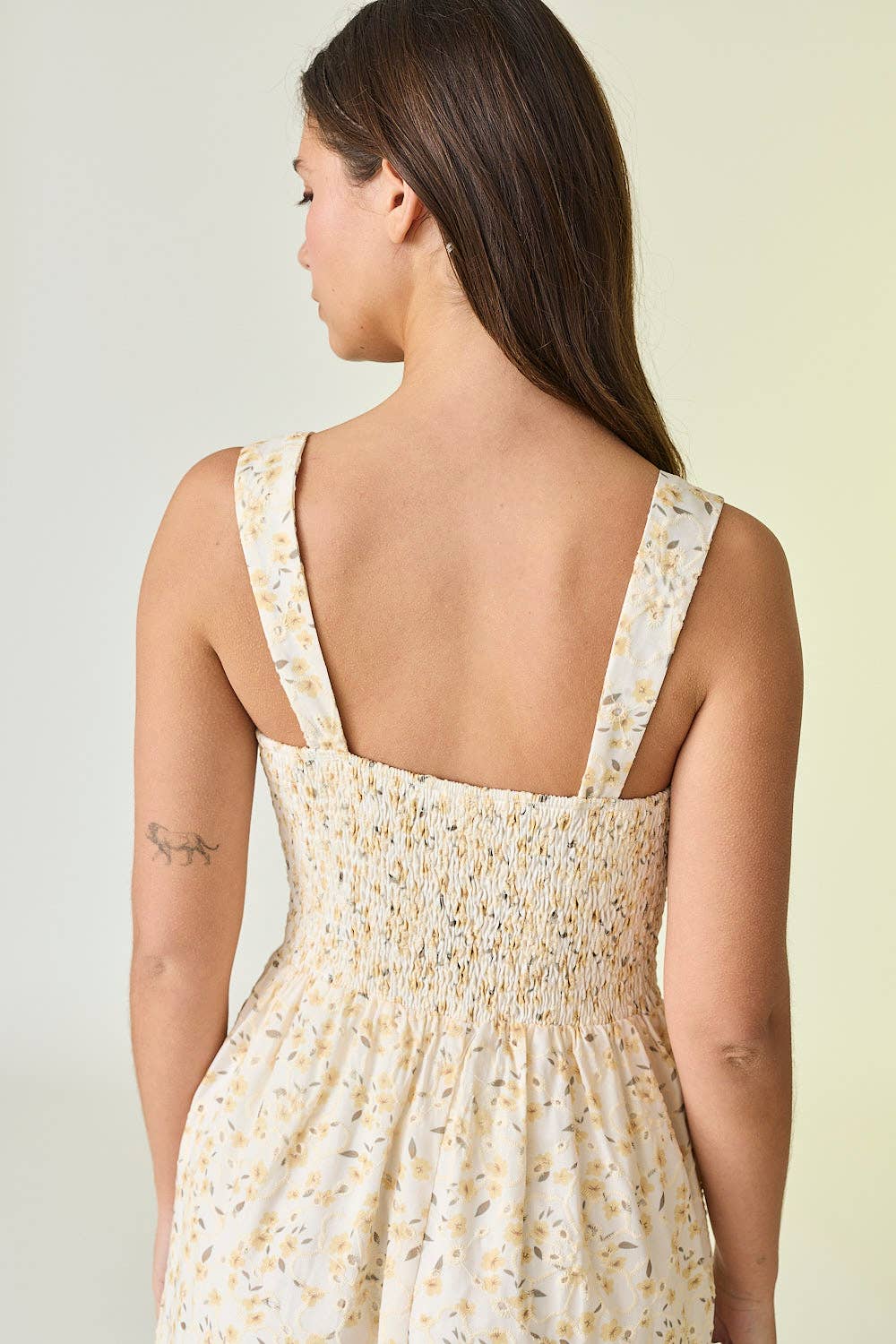 Allison Printed Eyelet Midi Dress