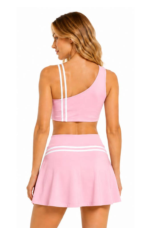 The Pink Palm Skort Set