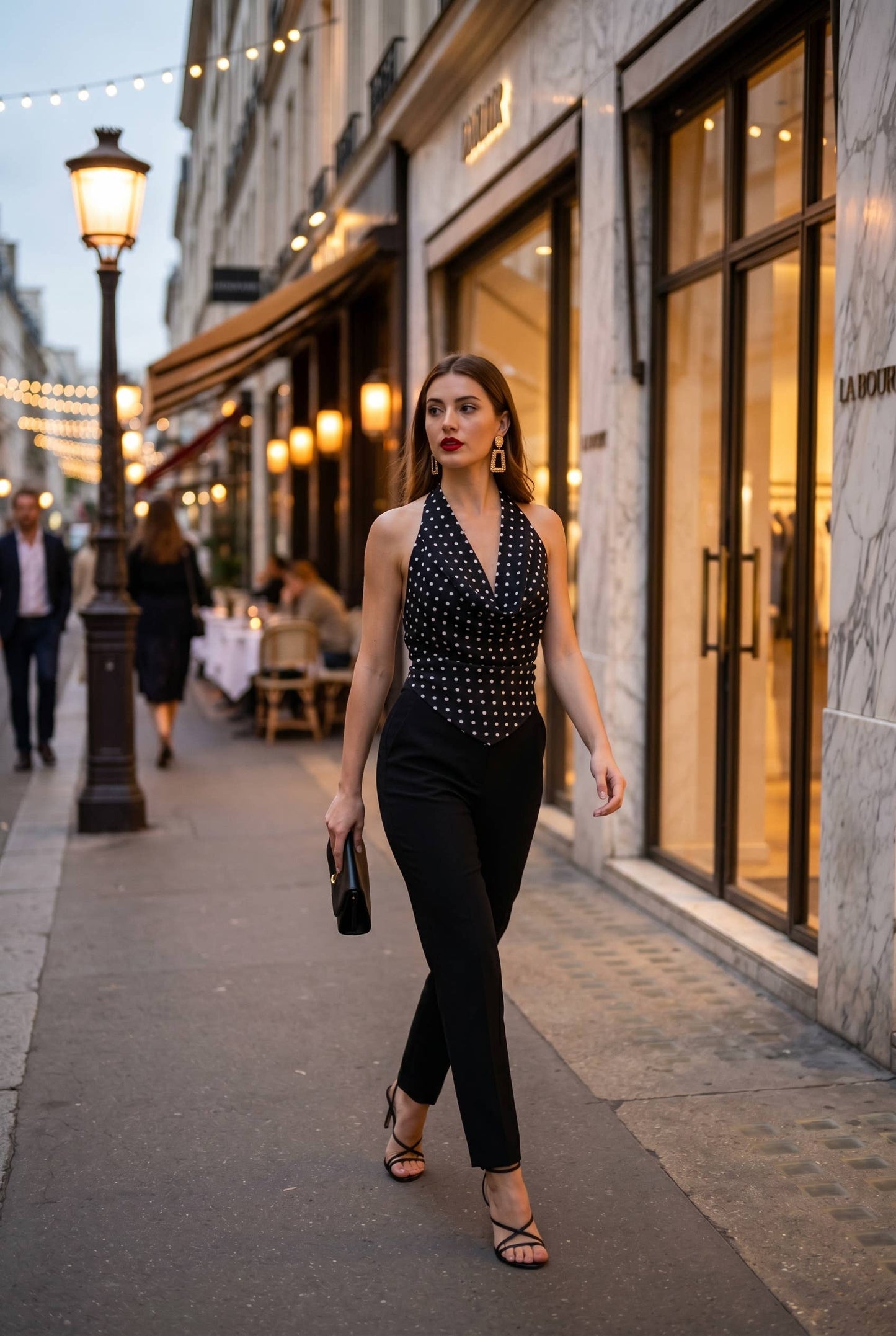 Halter top in polka dot