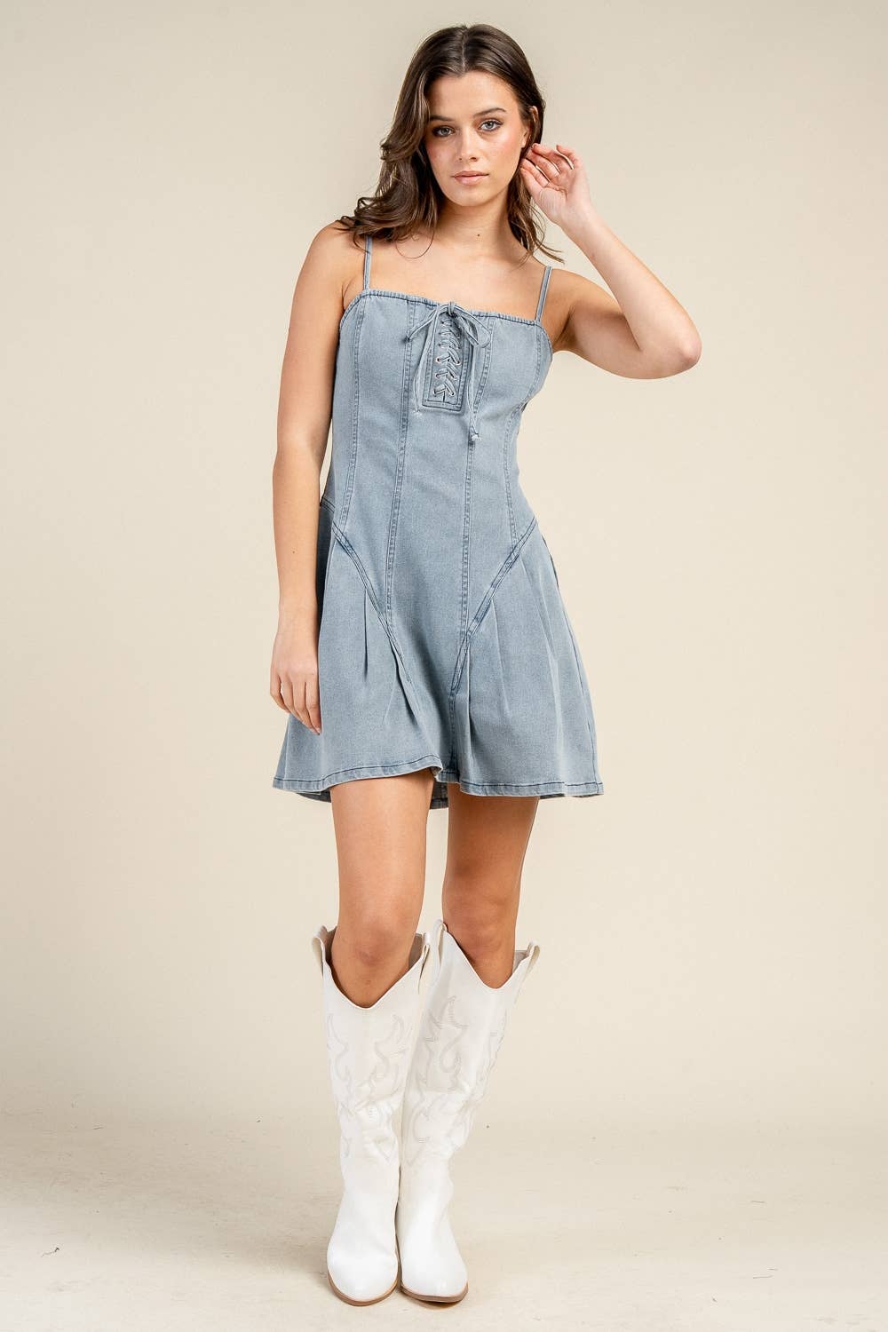 LOGAN DENIM SHORT DRESS