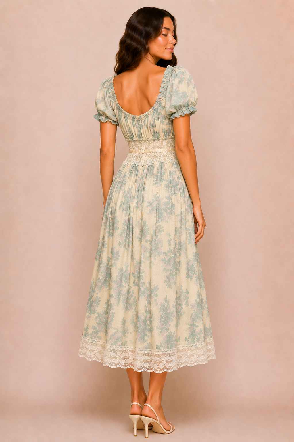 The Colette Garden Lace Midi Dress