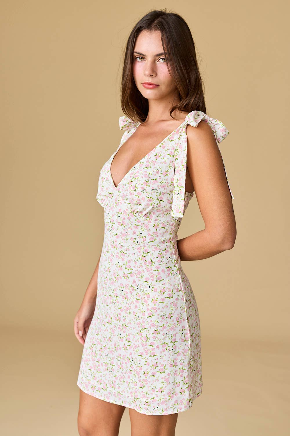 Sophie Tie-Shoulder Mini Dress