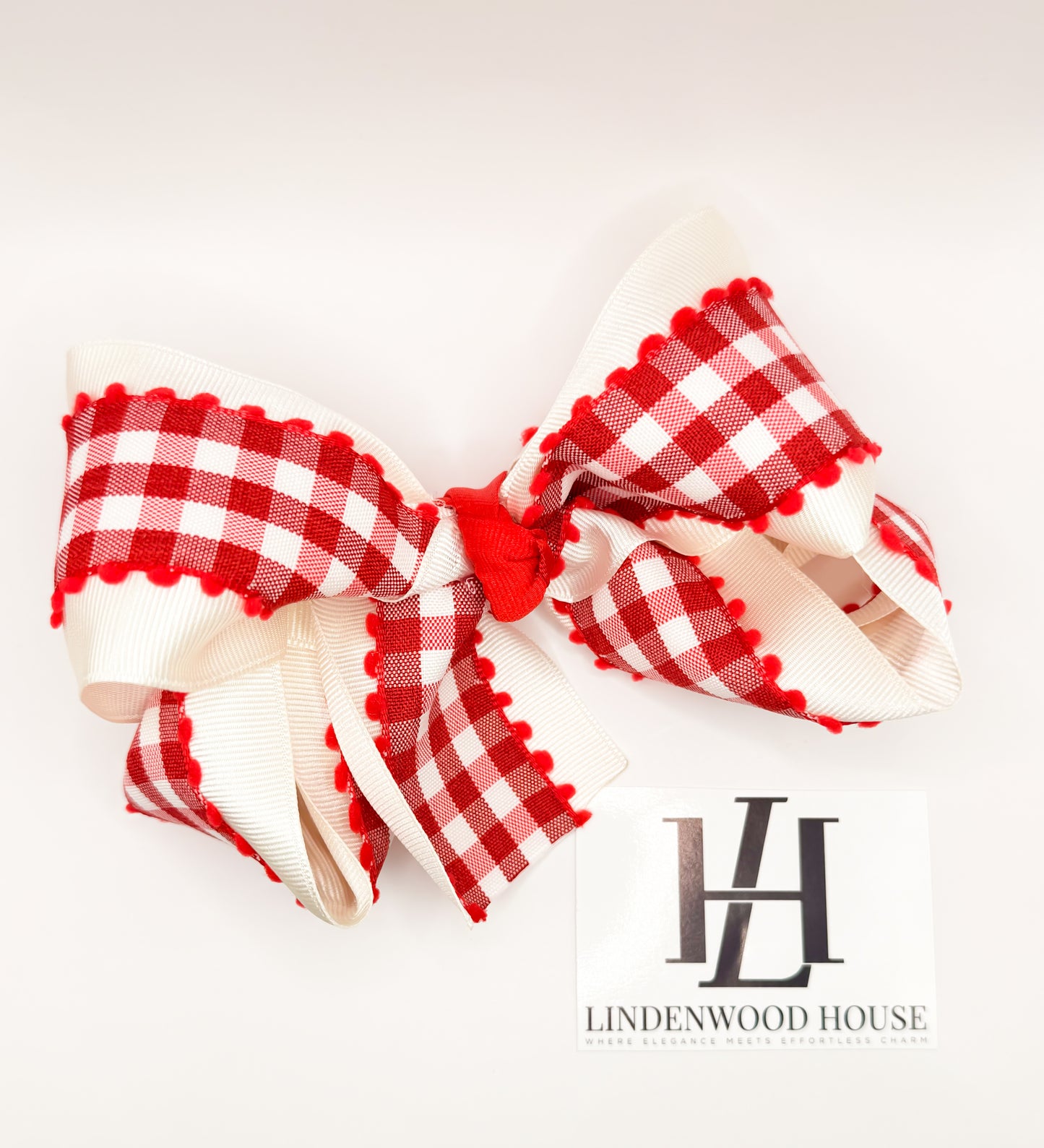 Red Gingham Standard Bow