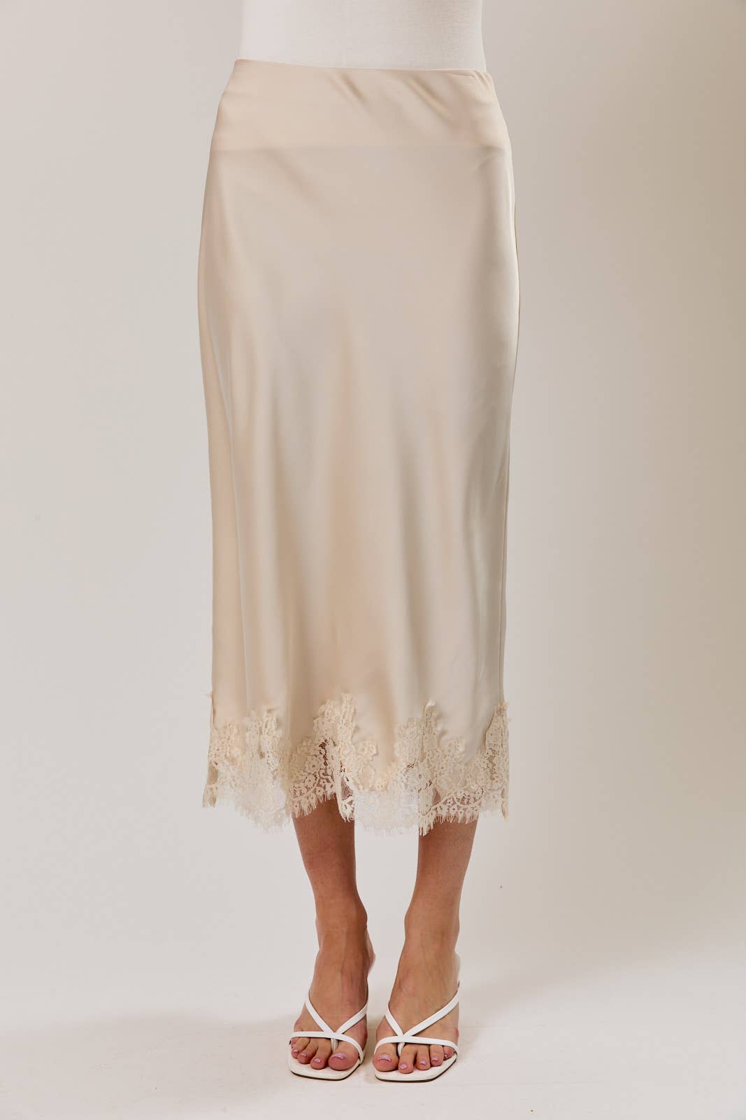 The Ivy Satin Midi Skirt