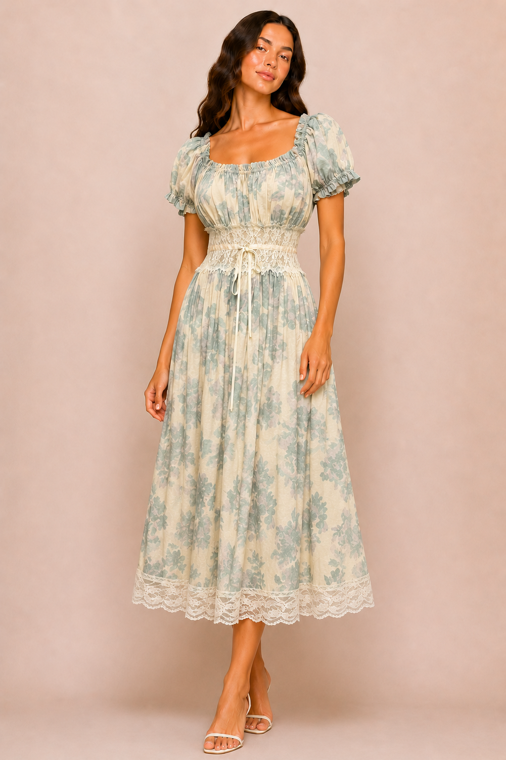 The Colette Garden Lace Midi Dress