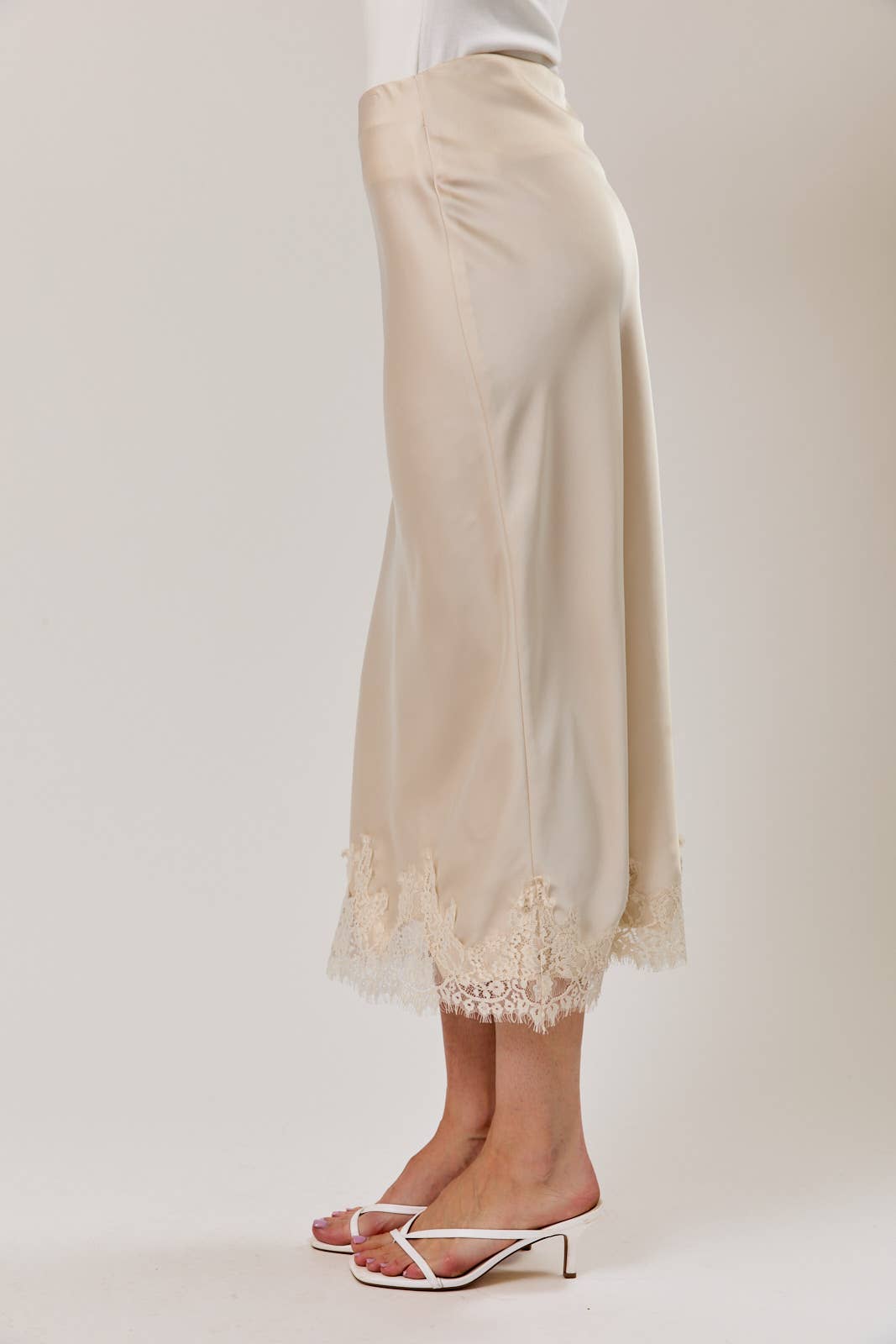 The Ivy Satin Midi Skirt