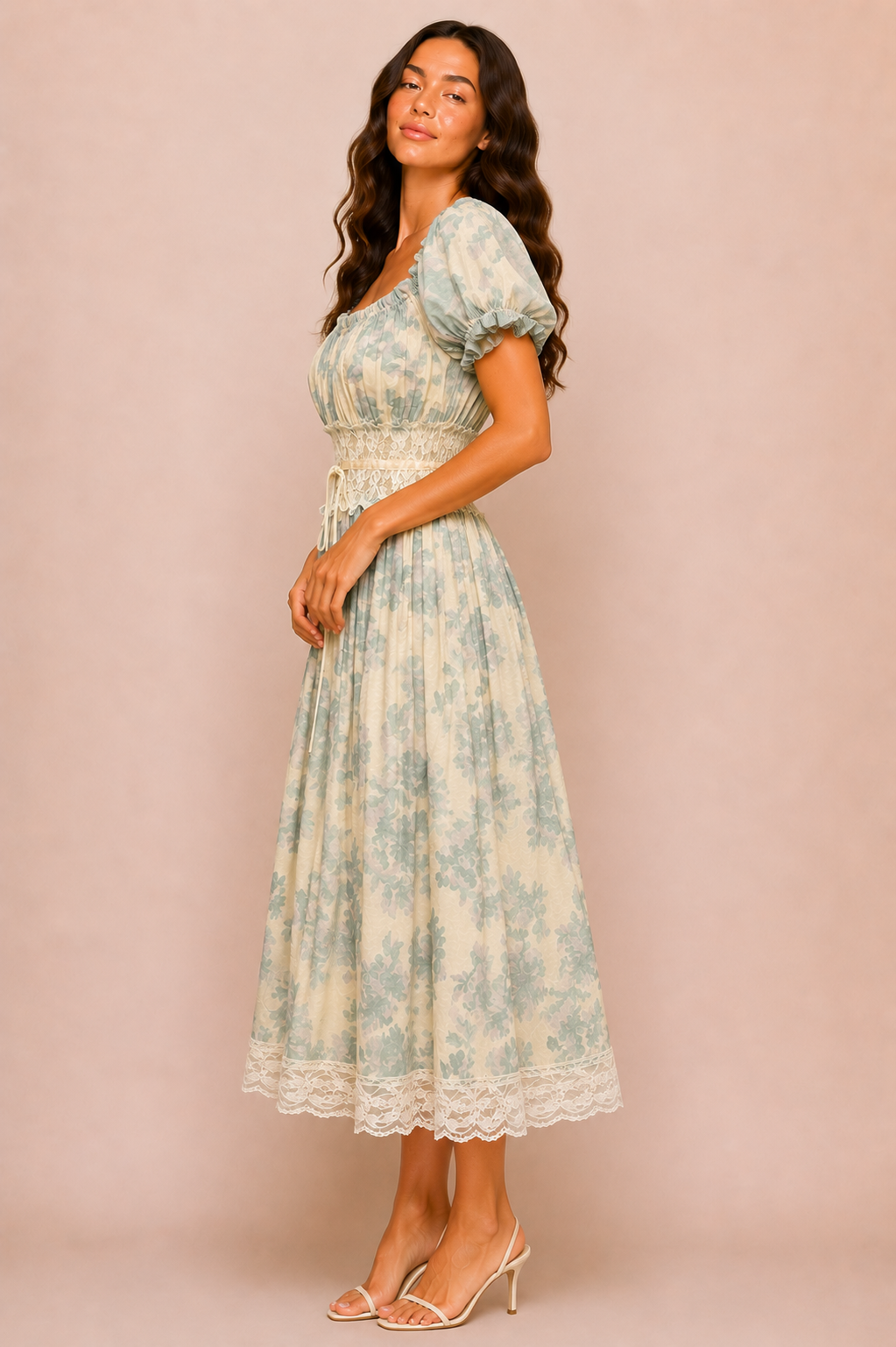 The Colette Garden Lace Midi Dress