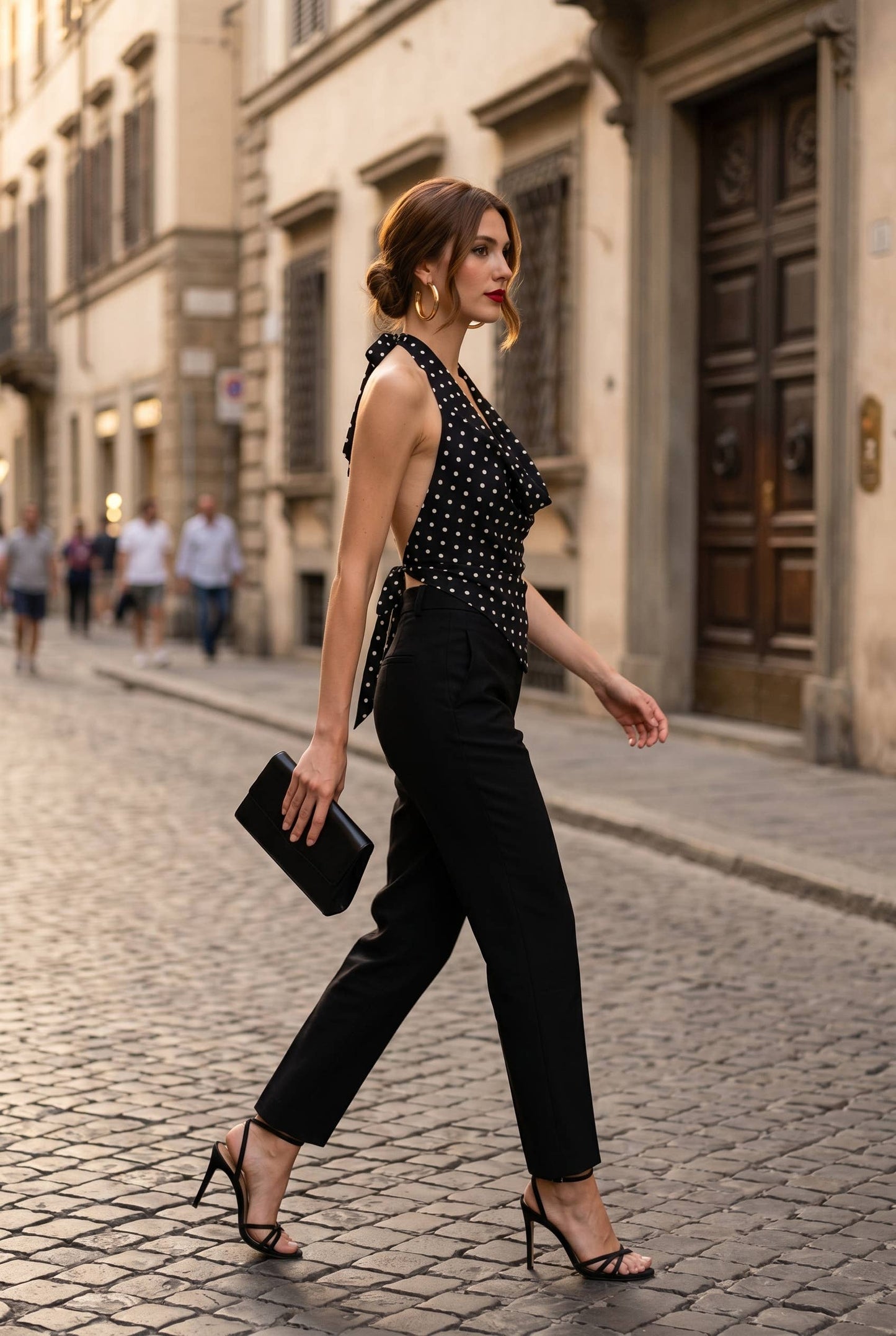 Halter top in polka dot