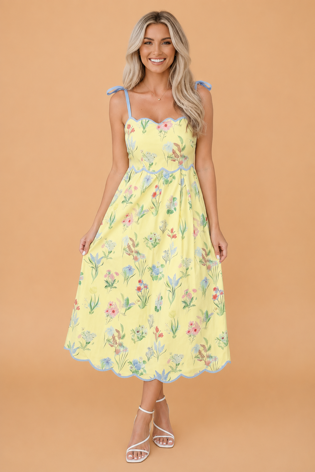 Meadowbrook Floral Tie Strap Dress