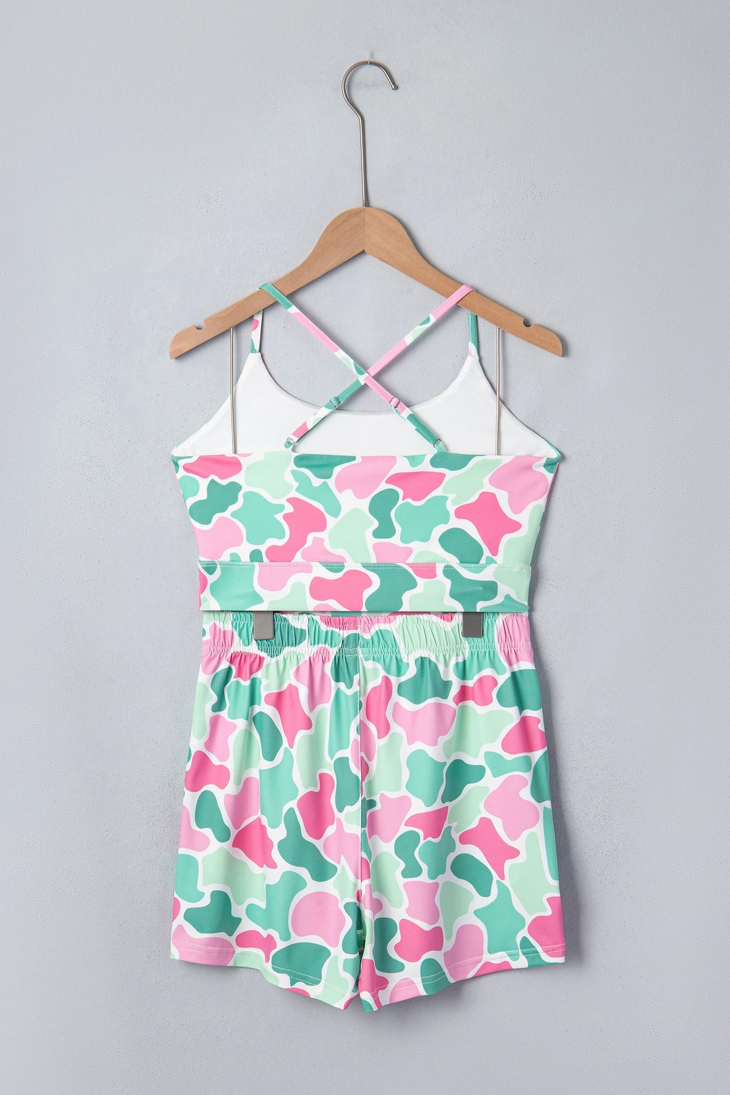 Honeysuckle Hill Camo Cropped Two Piece Workout Set